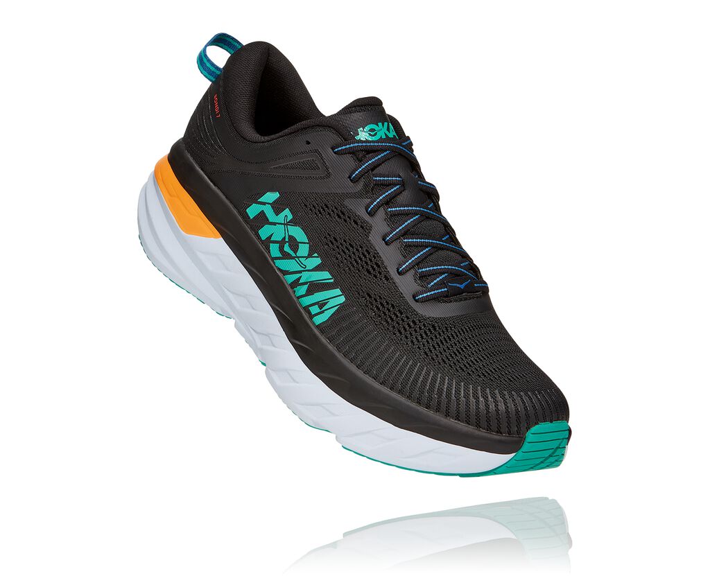 Hoka One One Bondi 7 - Mens Black/Atlantis