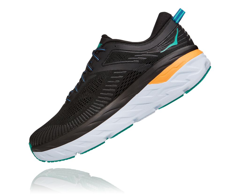 Hoka One One Bondi 7 - Mens Black/Atlantis