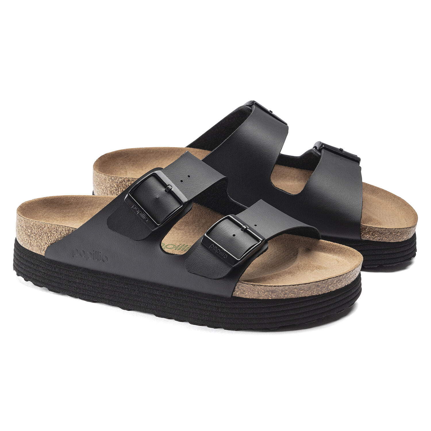 Birkenstock Arizona Platform Vegan Black BirkoFlor Birkenstock Arizona Platform Vegan Black BirkoFlor