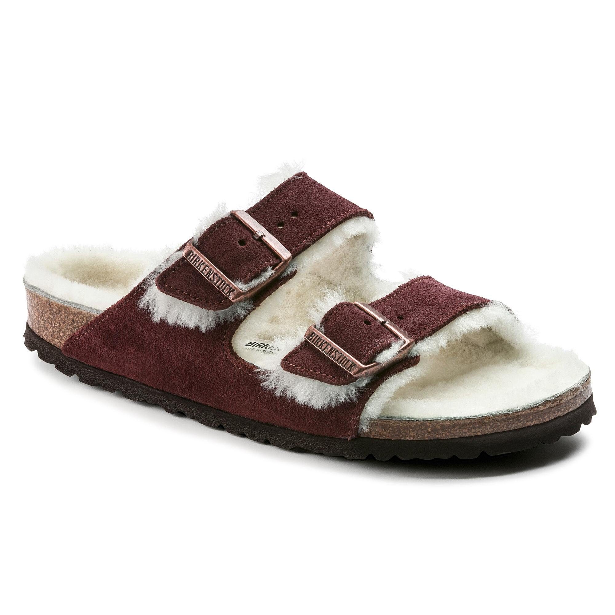 Birkenstock Arizona Shearling Port Suede