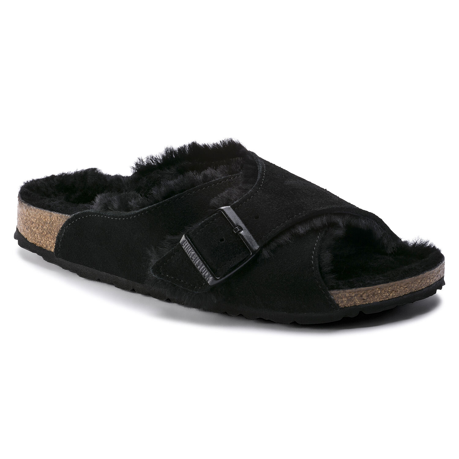 Fuzzy deals birkenstocks black