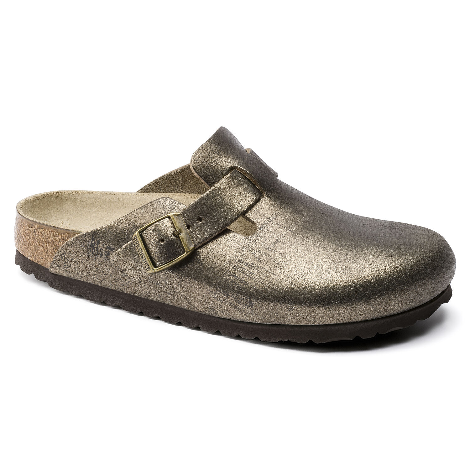 Birkenstock Boston Clogs Men\'s Size 10 Shiny Gold Python Eggshell New Birkenstock Boston Clog (Men) - Cognac Oiled Leather – The  main image 3