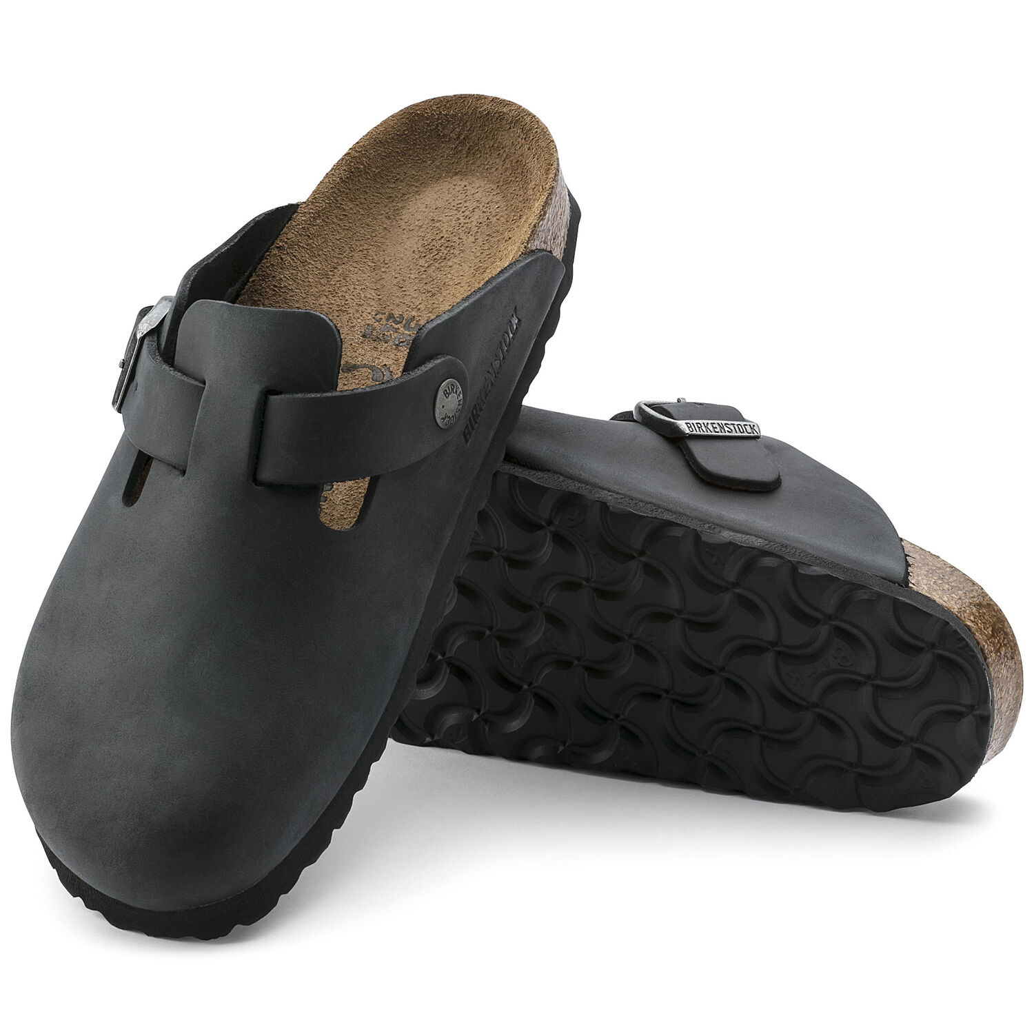 Birkenstock Boston Black Oiled
