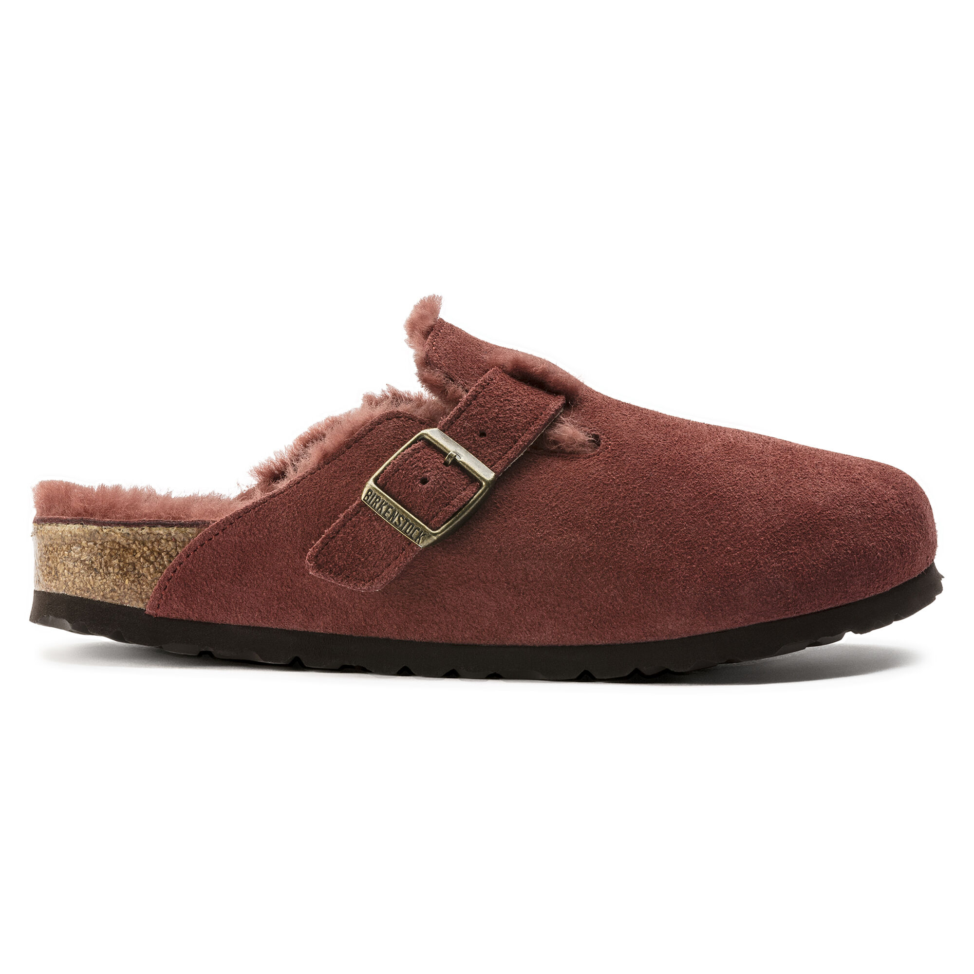 Birkenstock Boston Shearling Antique Port Suede