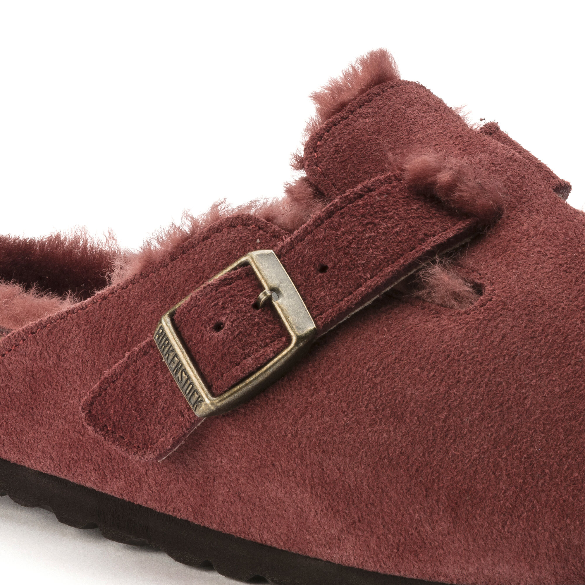 Birkenstock Boston Shearling Antique Port Suede