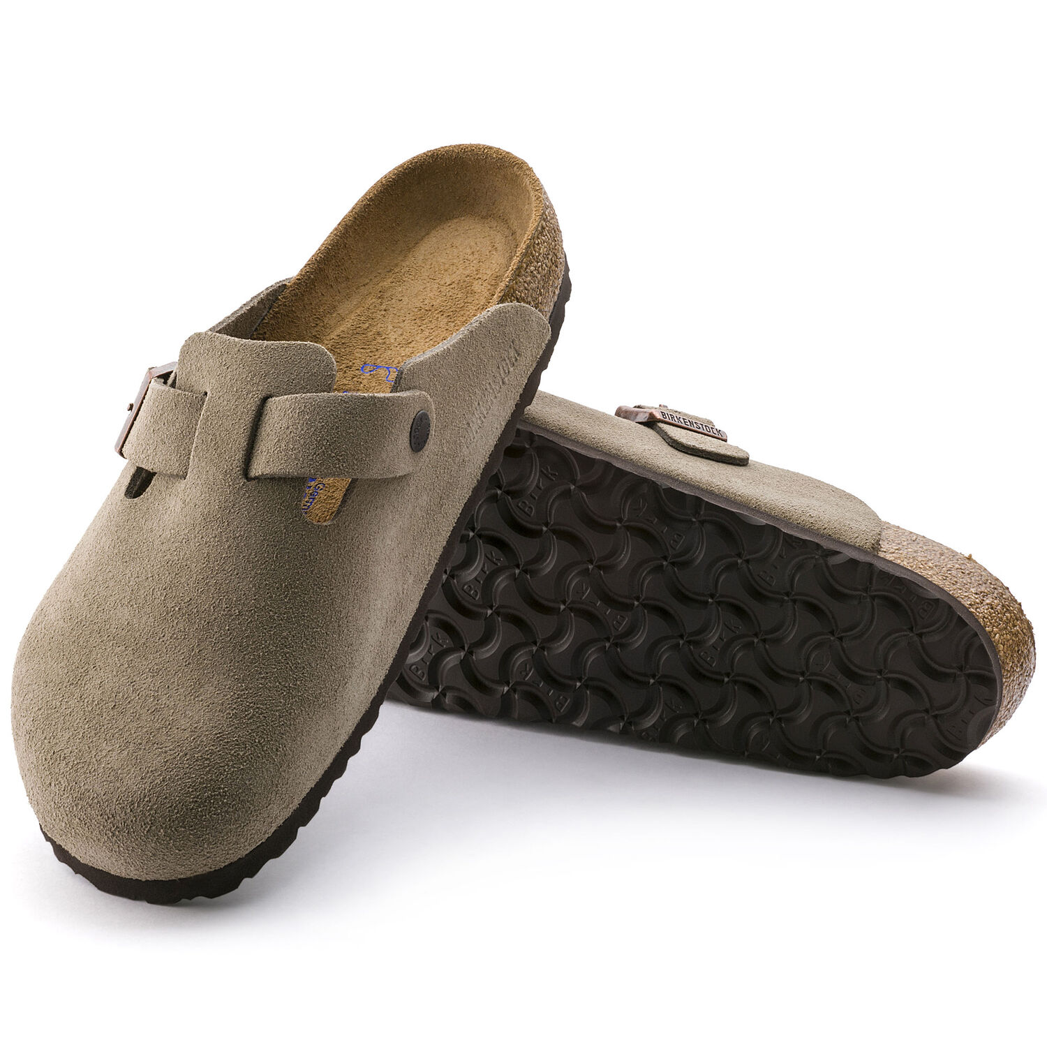 パ*本様 BIRKENSTOCK / Boston Boston Chunky Suede Leather Basalt Gray/ Black | BIRKENSTOCK