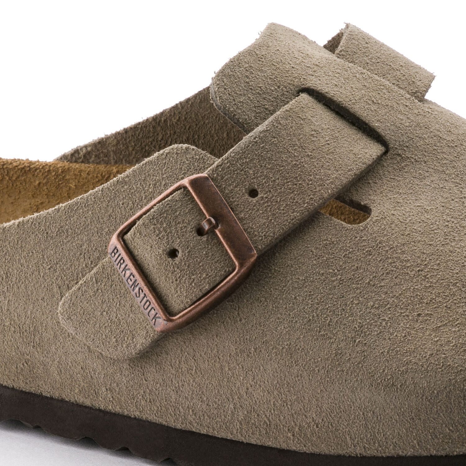 靴 Birkenstock Boston Taupe Suede Birkenstock Boston Taupe Suede