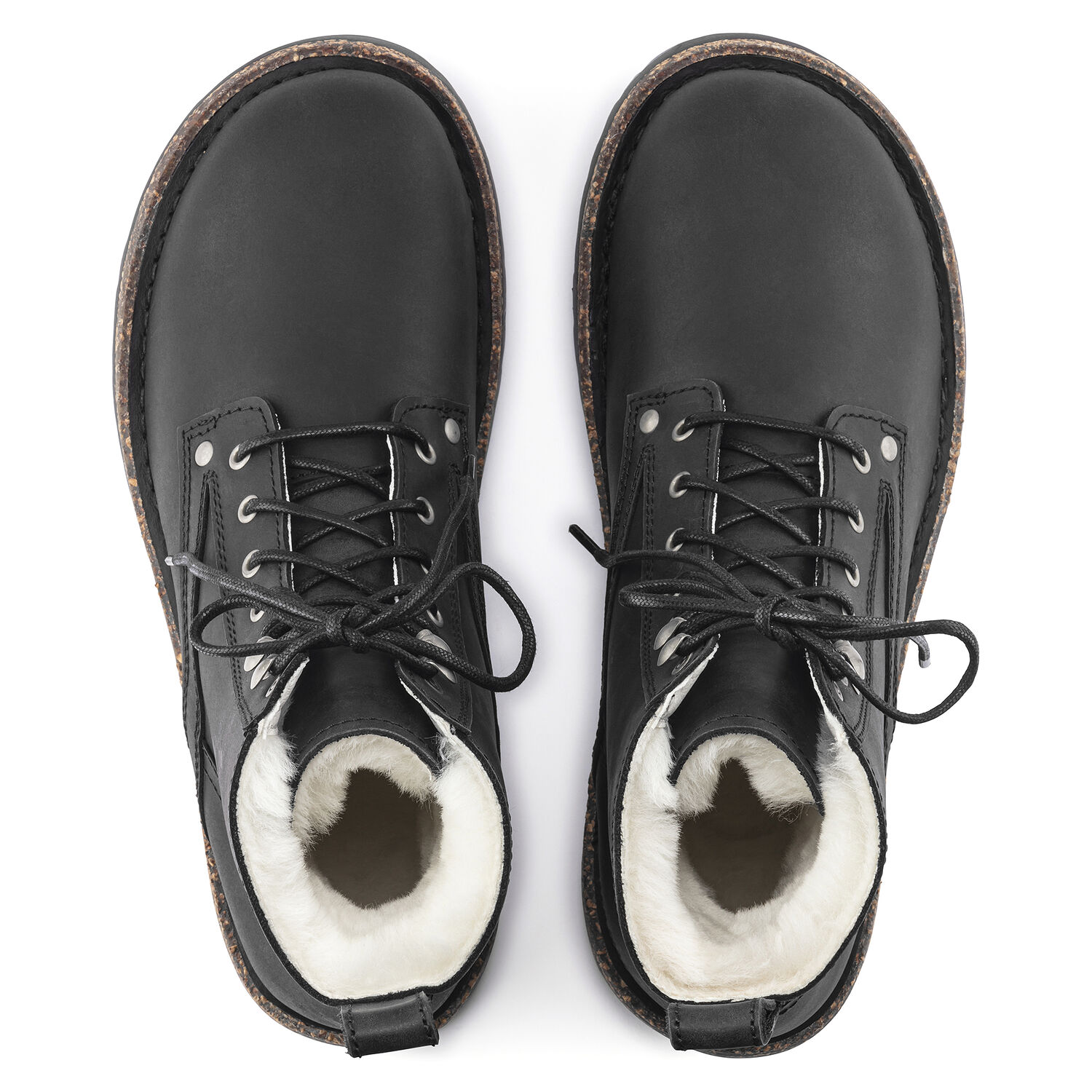 Birkenstock Bryson Shearling Nubuck Leather Boots Black Unisex EU41 US M8 W10 Birkenstock | Black Natural Leather Bryson Boots | Fine  main image 3