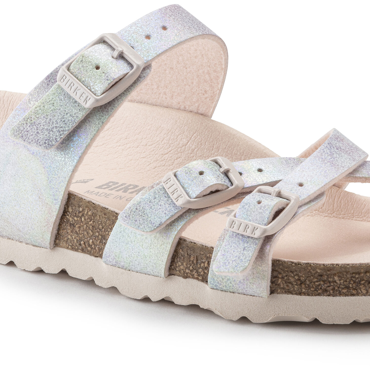 Birkenstock Franca Vegan Iridescent Light Rose Microfiber