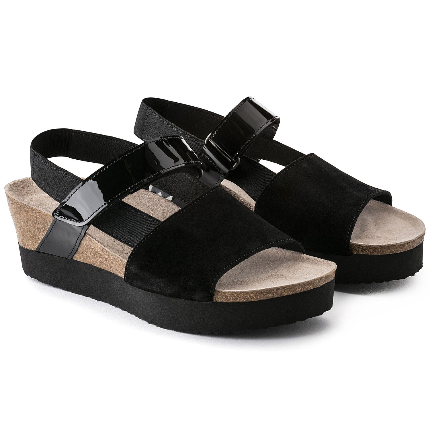 Birkenstock Linda Black Suede/Patent