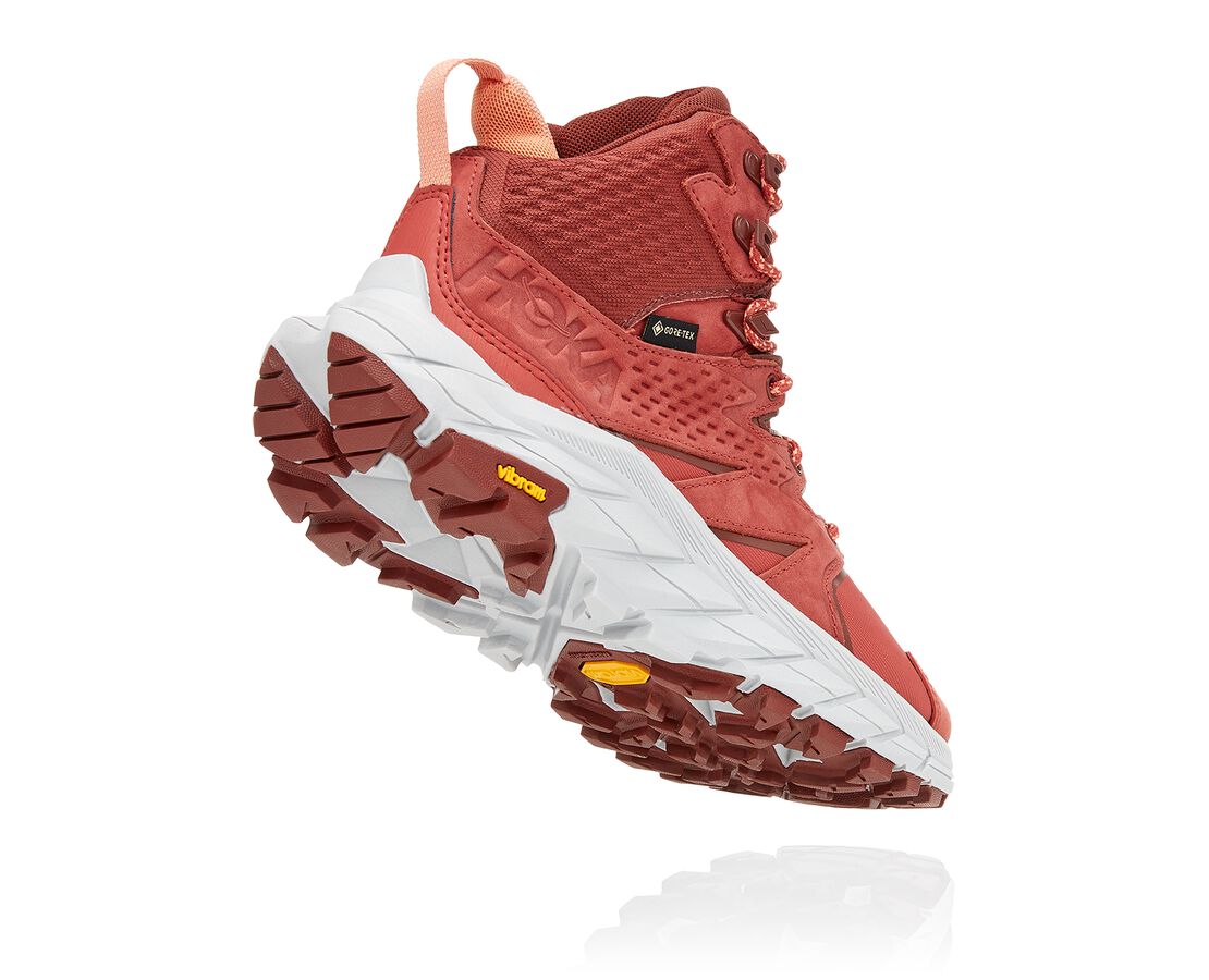 Hoka One One Anacapa Mid GTX - Womens Hot Sauce/Cherry Mahogany