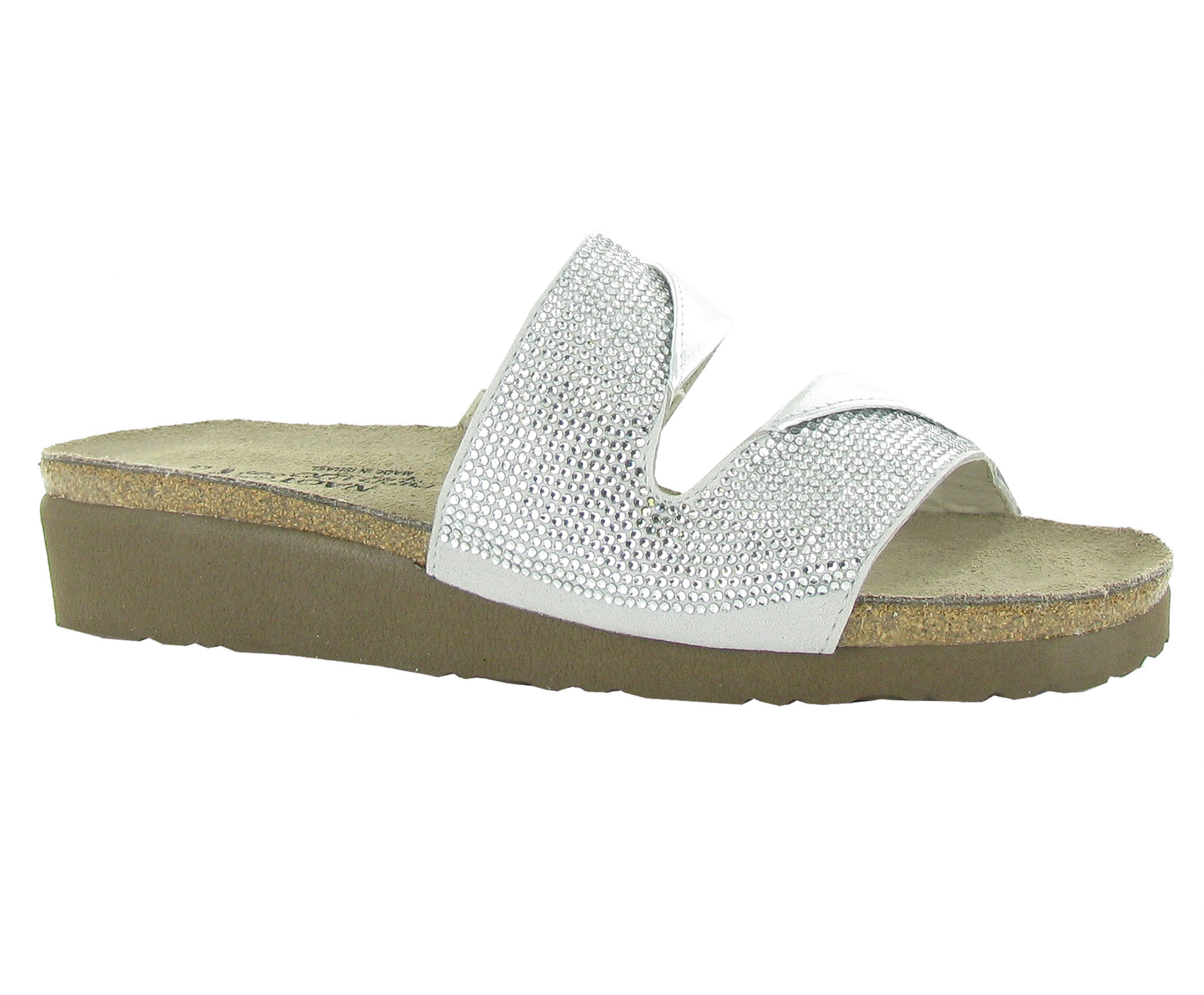 Naot Mila Gray Micro w/ Silver Rivets/Soft Silver Leather