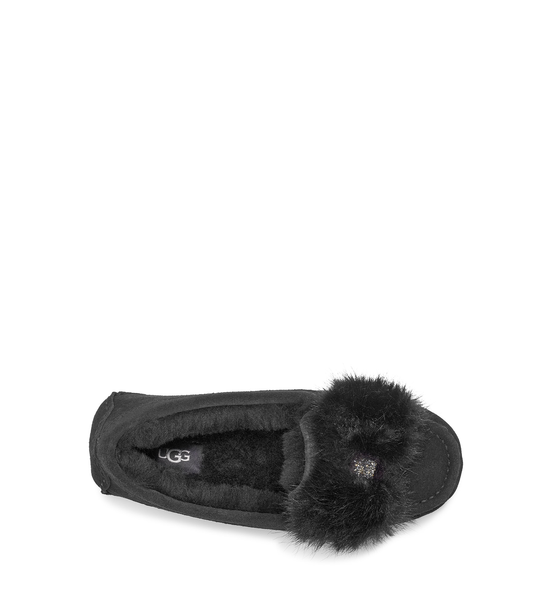 UGG W ANSLEY FUR BOW ブラック 6 Ugg Ansley Puff Bow Black