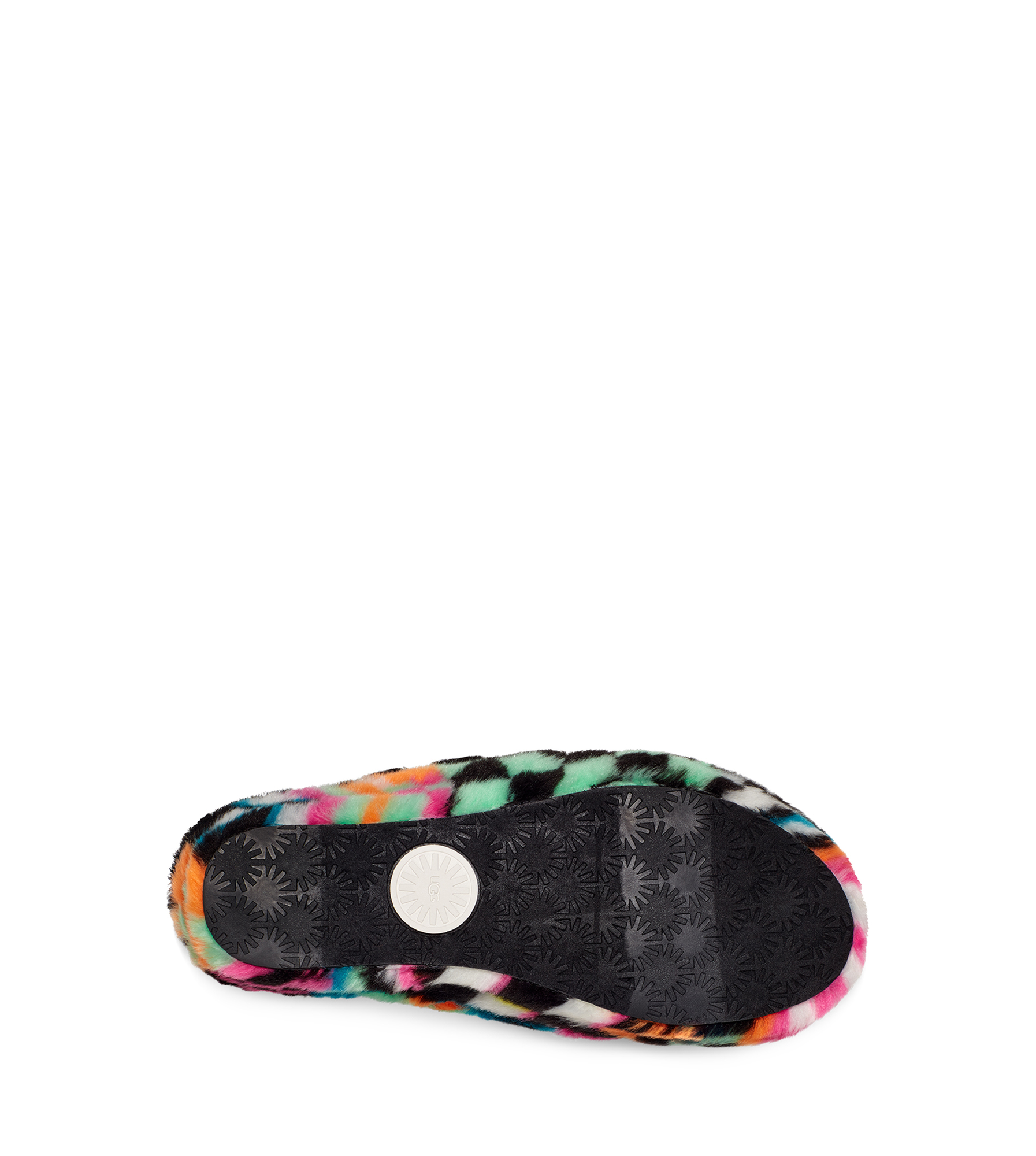 Ugg Fluff Yeah Slide Checks Black Multi