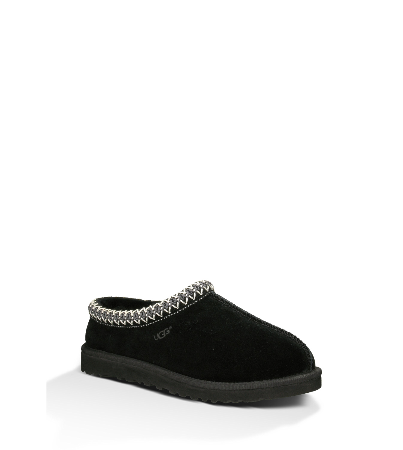 国内配送 UGG TASMAN LUG BLACK UGG Suede Tasman Lug Slippers | Harrods US