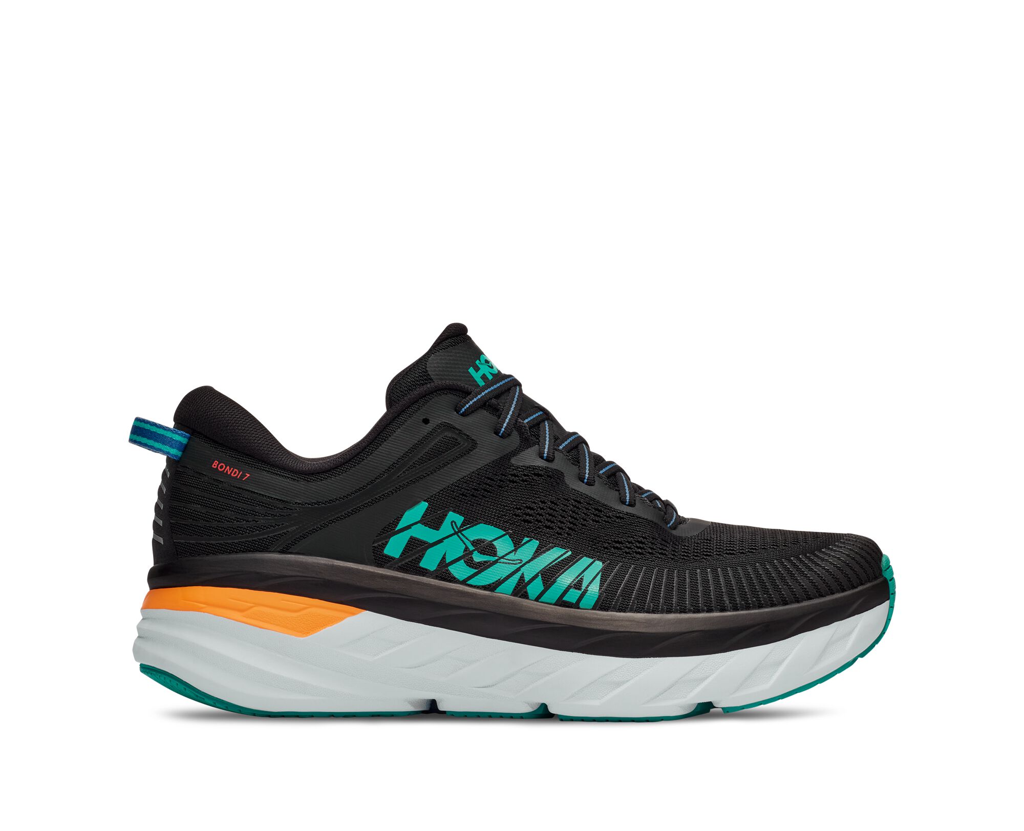 Hoka One One Bondi 7 - Mens Black/Atlantis