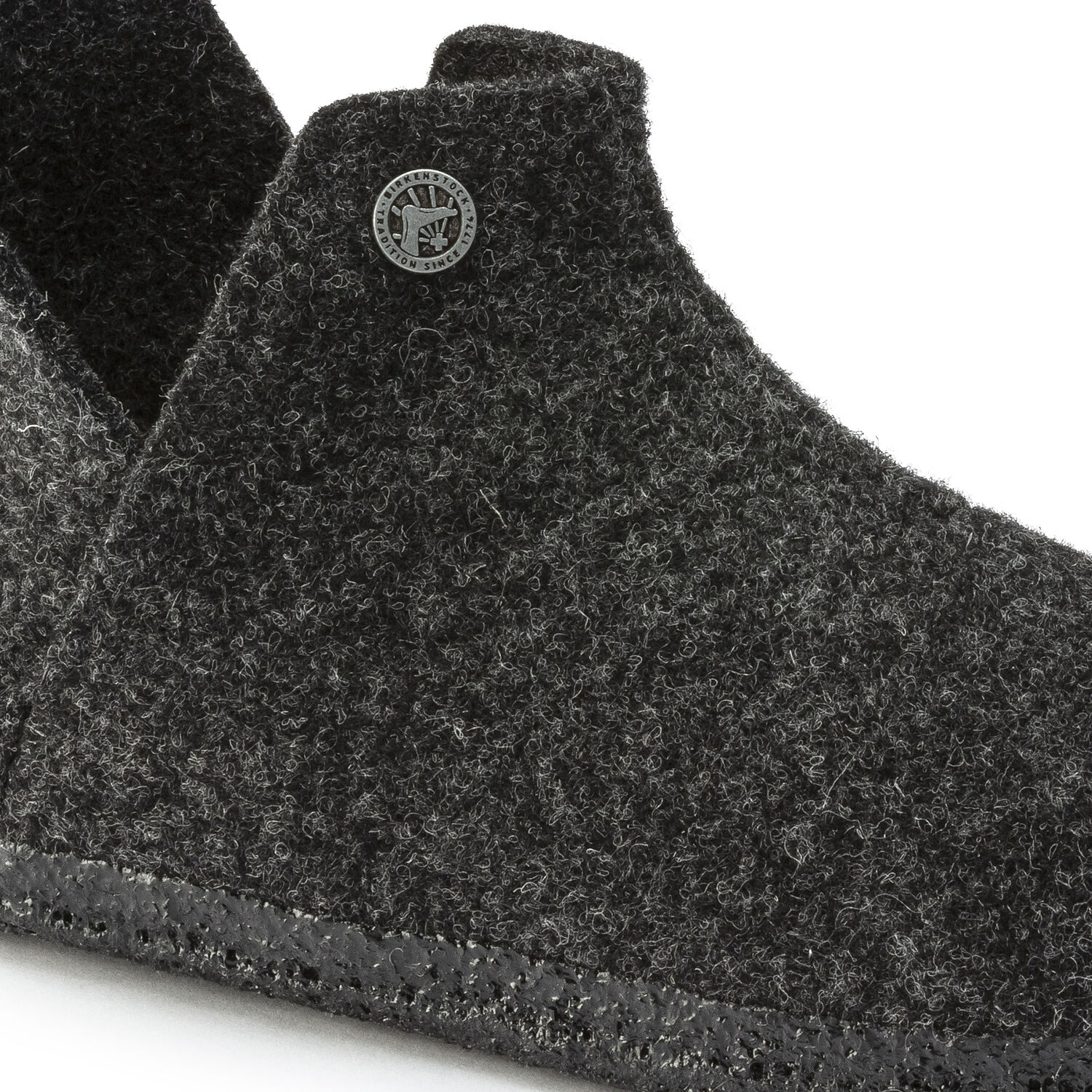 Birkenstock Andermatt Wool Felt Slipper Booties Black Grey Sz 44 Shearling Lined Birkenstock Andermatt shearling wool felt | Mercari main image 2
