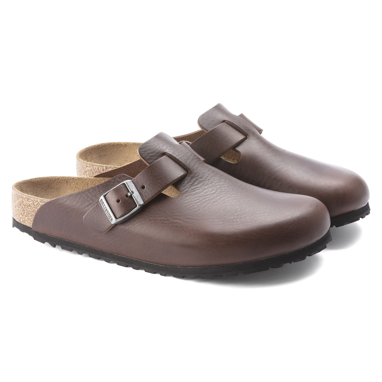 Birkenstock Boston コルクブラウン 39 Boston Big Buckle Oiled Leather in Color Tobacco Brown