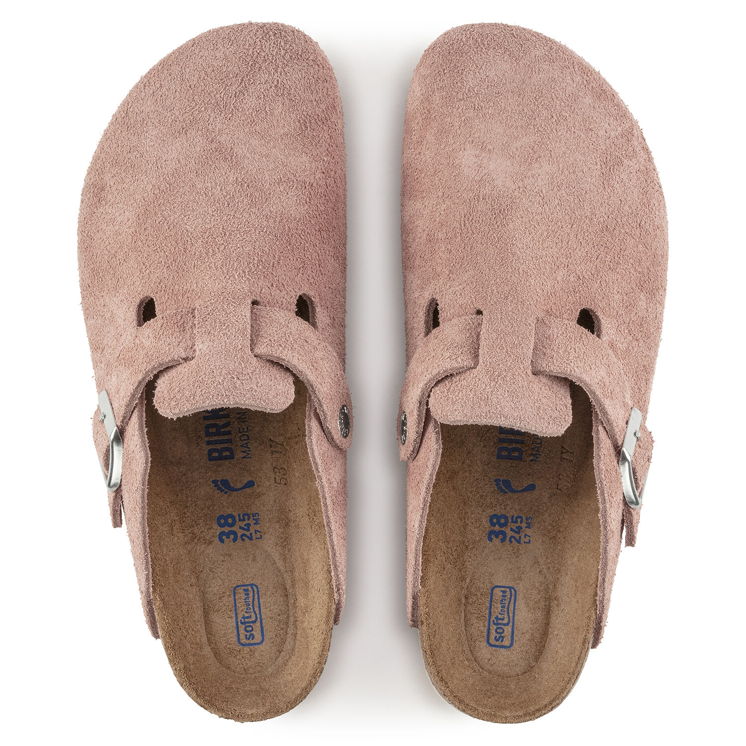 Birkenstock Boston Soft Footbed Pink Clay Suede
