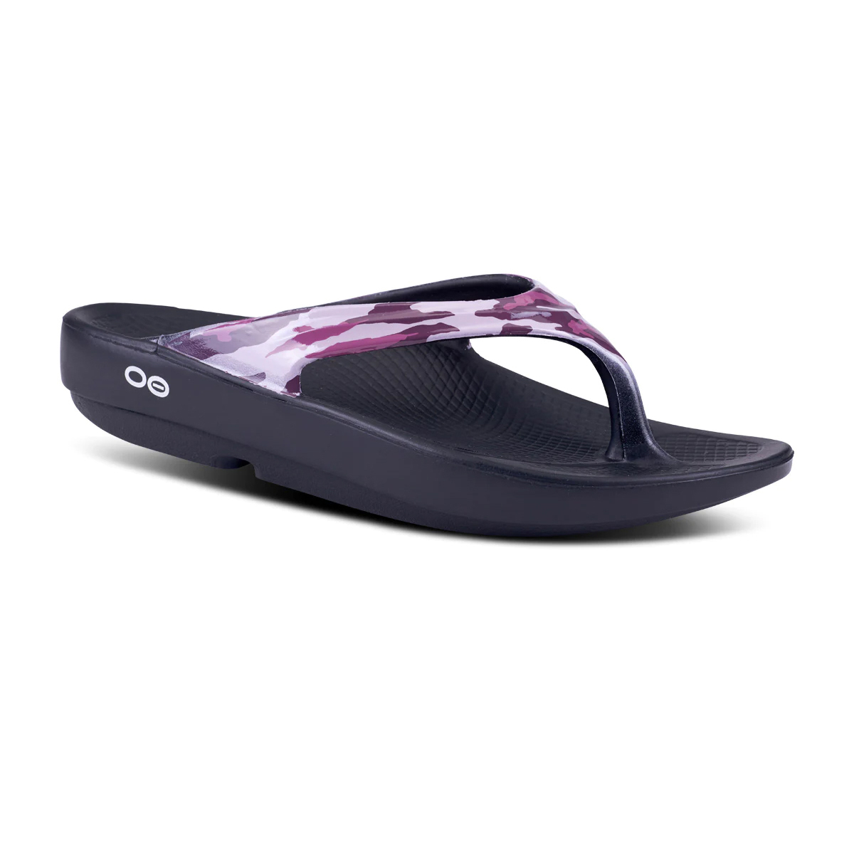 Oofos Ooahh Purple Camo Slides Oofos OOahh Sport Slide Sandal Black Water Camo | Laurie main image 4