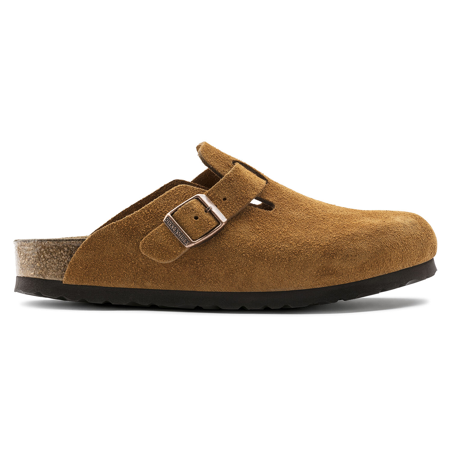 Birkenstock Boston Soft Footbed Mink Suede