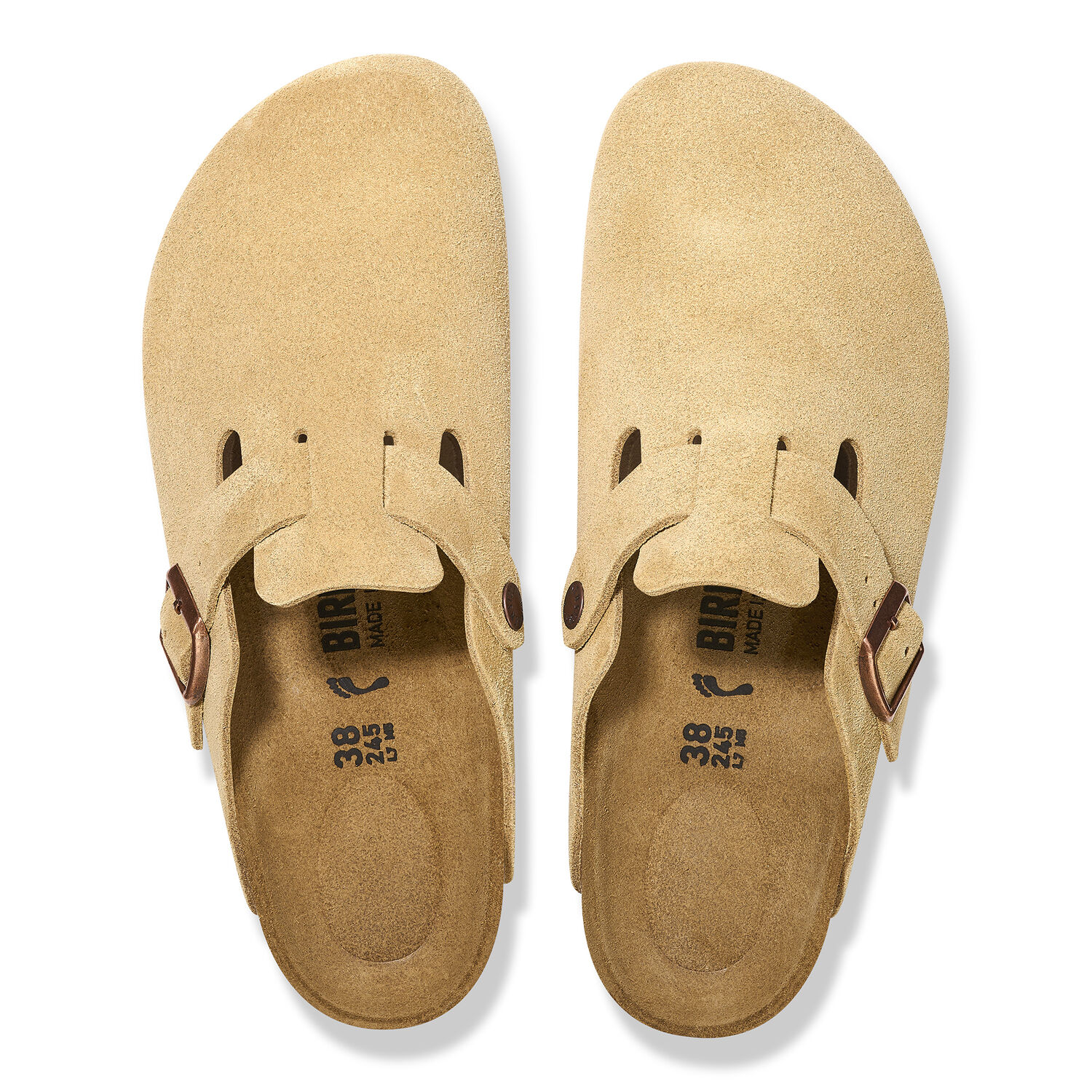 Birkenstock Boston Latte Cream Suede