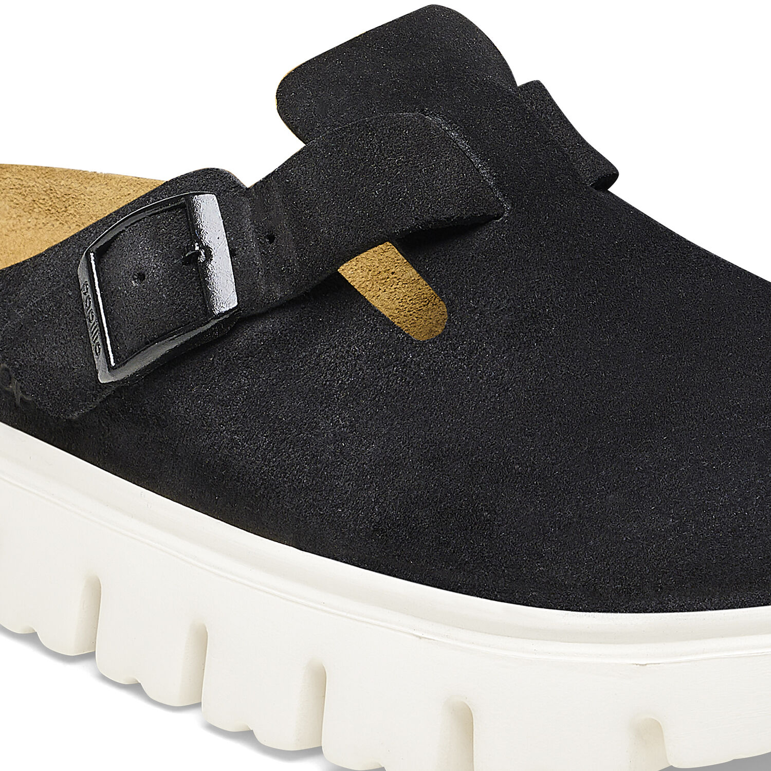 Birkenstock Boston Chunky Black Suede