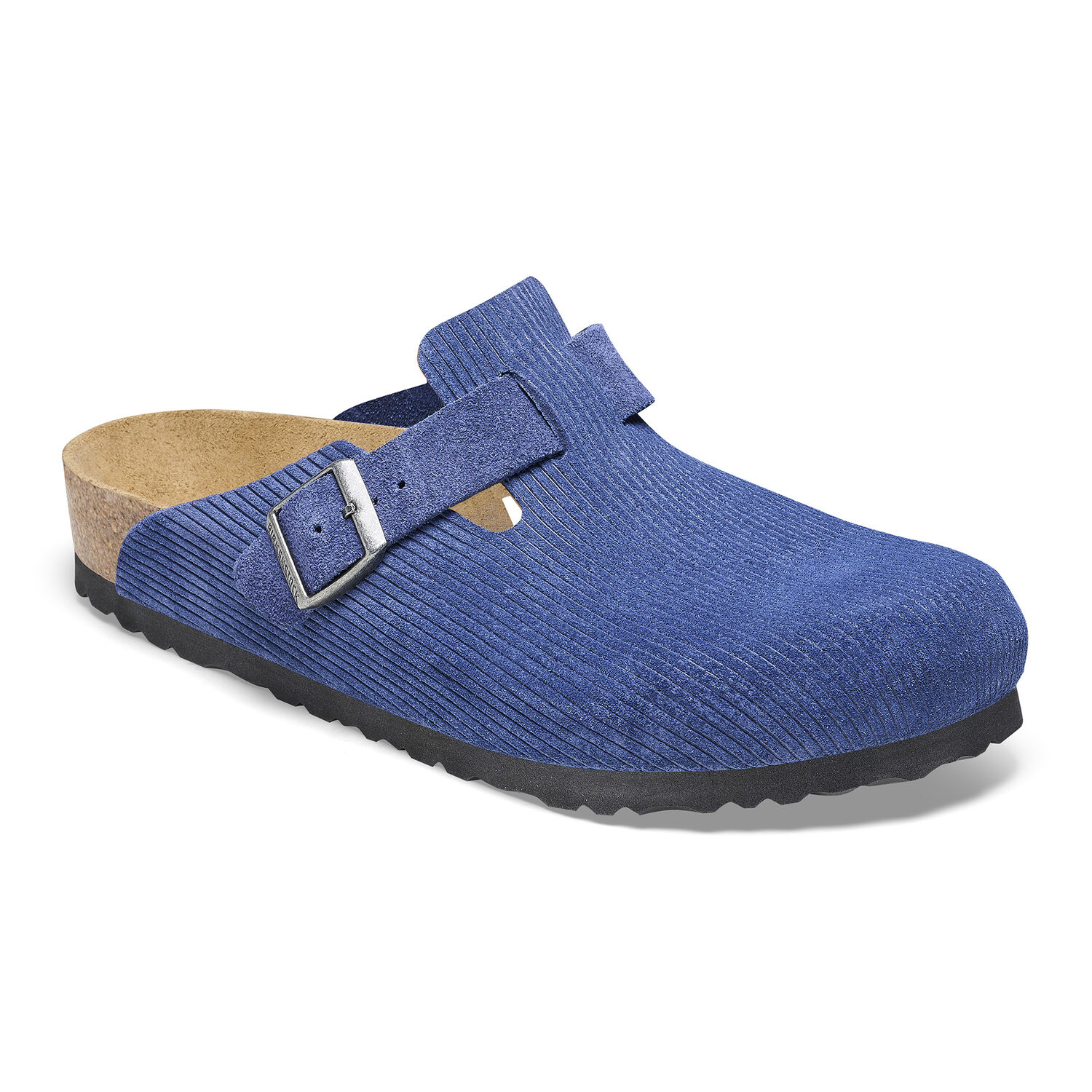 Birkenstock Boston Corduroy Indigo Blue Suede