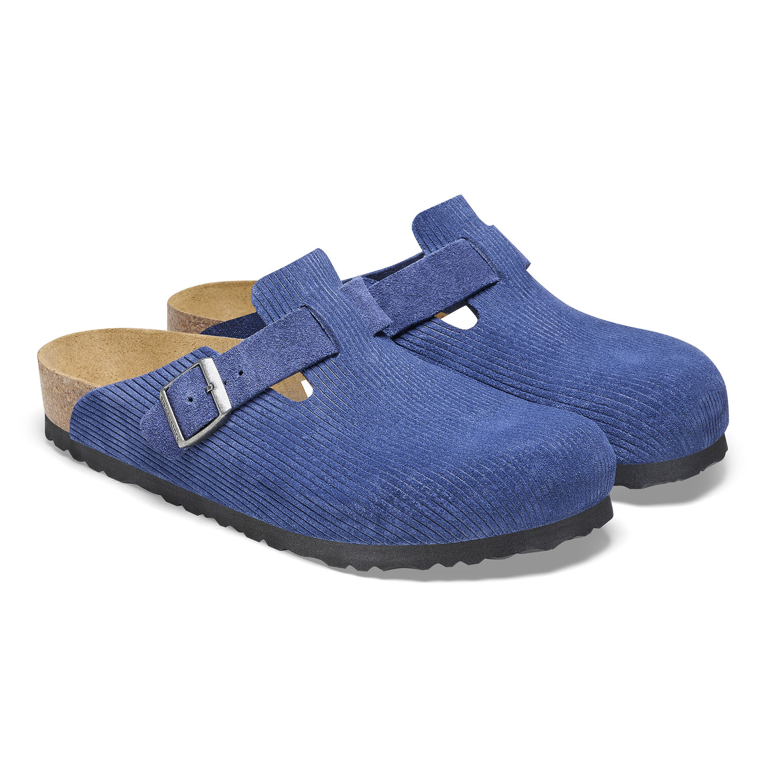Birkenstock Boston Corduroy Indigo Blue Suede
