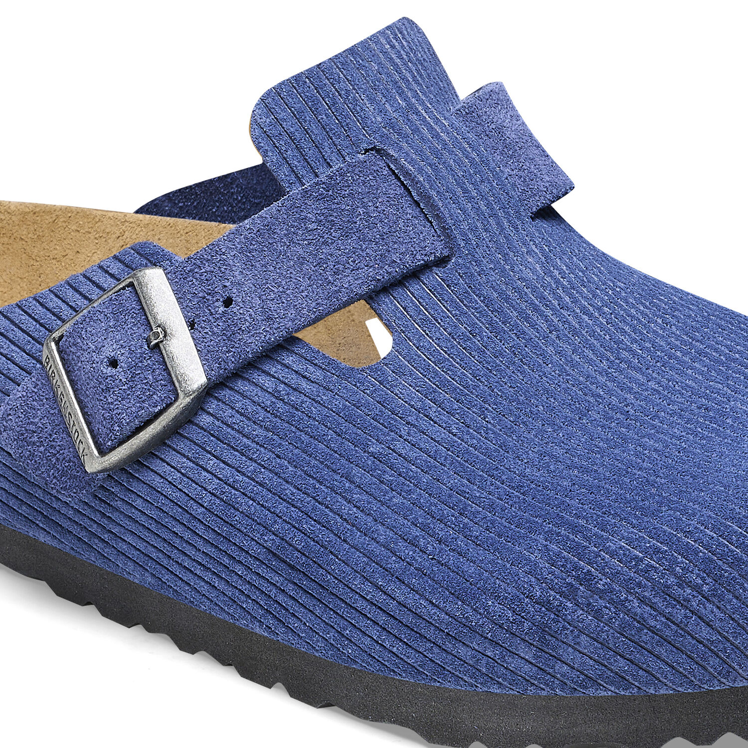 Birkenstock Boston Corduroy Indigo Blue Suede