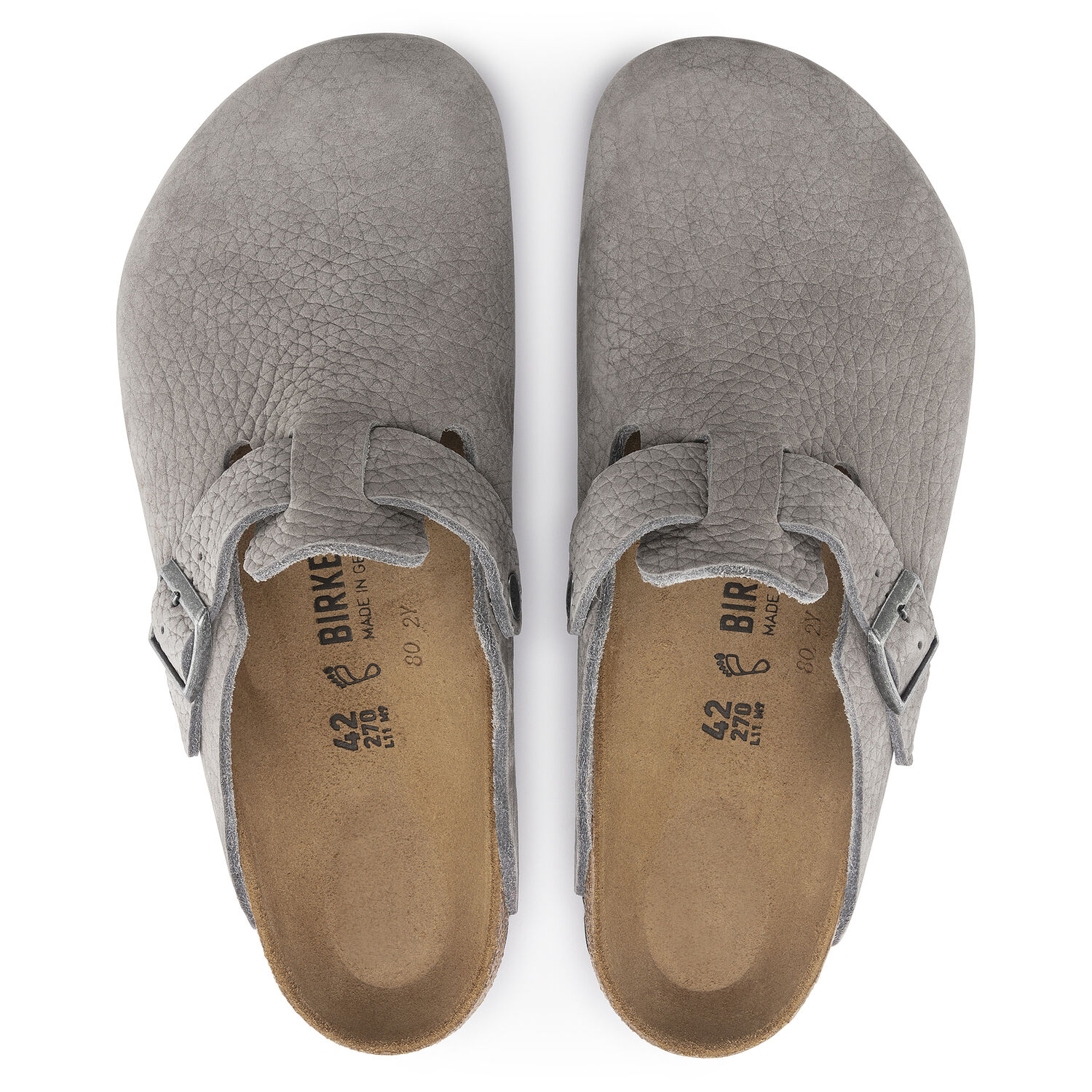 Birkenstock Boston Desert Buck Whale Gray