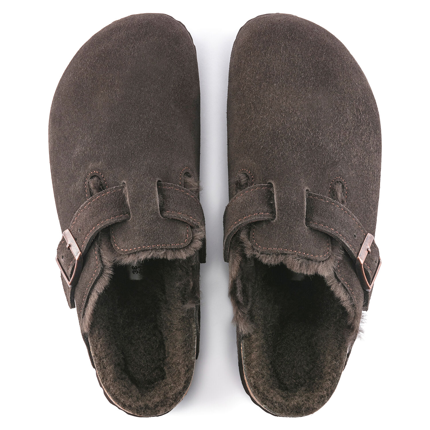 Birkenstock Boston Shearling Mocha Suede (Mocha Shearling)