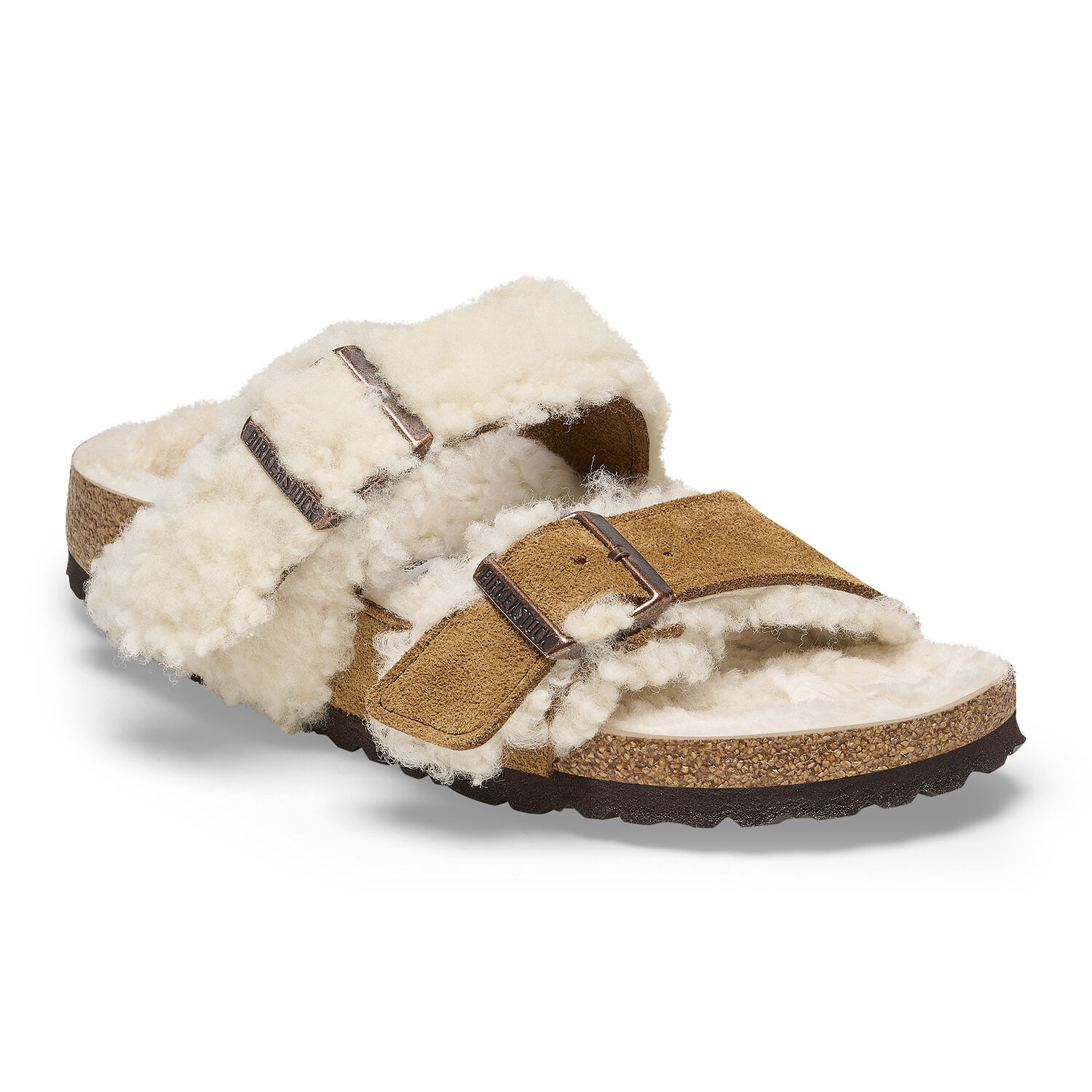 Birkenstock Arizona Teddy Split Mink Suede/Shearling