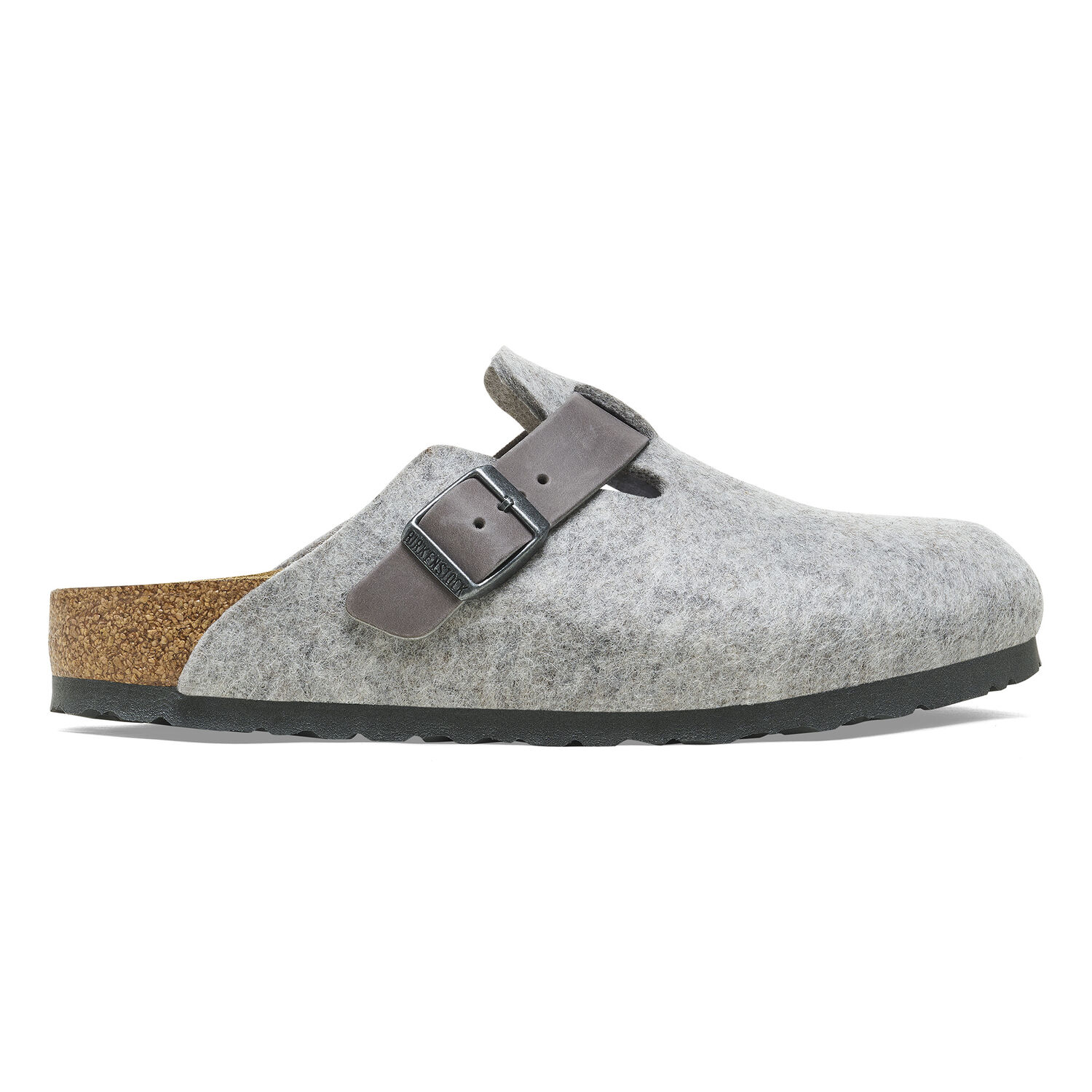 Birkenstock Boston Light Grey Felt/Iron Oiled