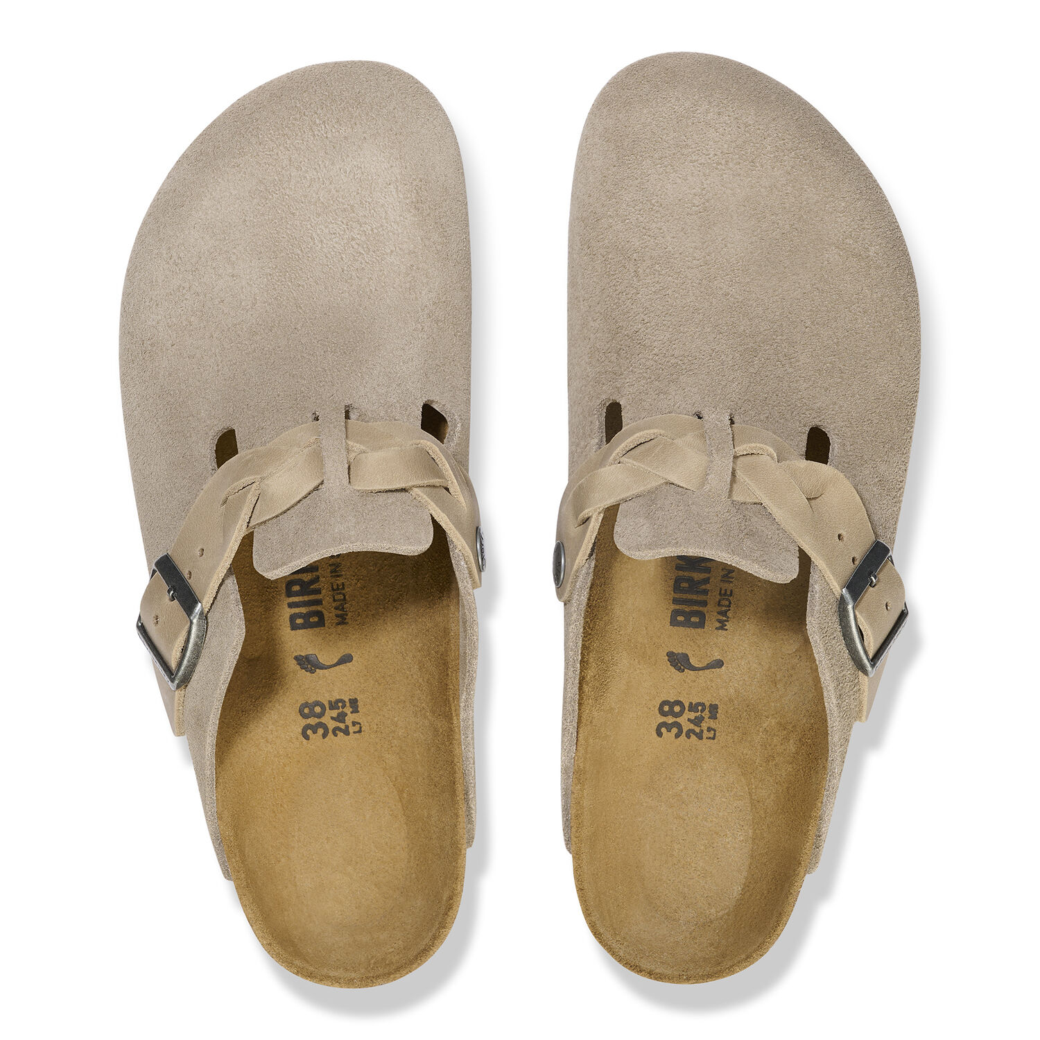 靴 BIRKENSTOCK BOSTON BS TAUPE Birkenstock Boston Taupe Suede Soft Footbed Narrow – Dear Lucy