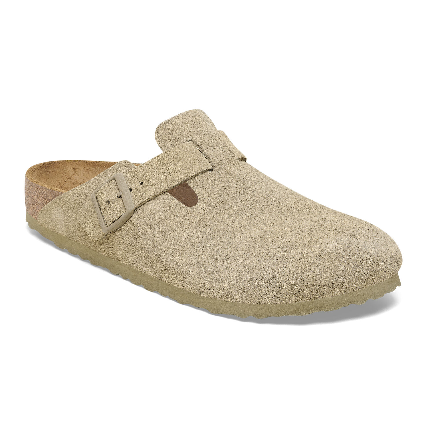 Birkenstock Boston Faded Khaki Suede