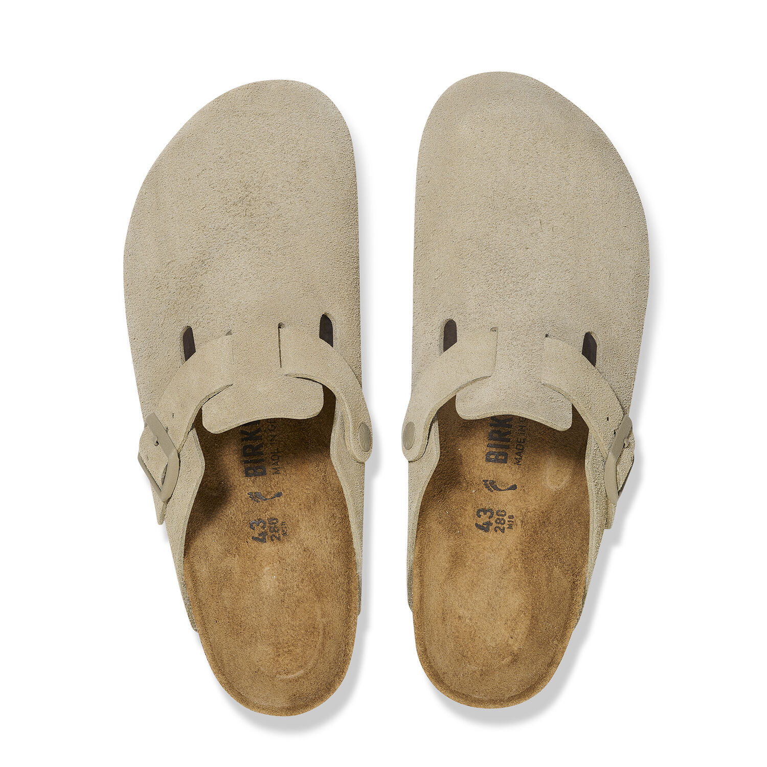 Birkenstock Boston Faded Khaki Suede