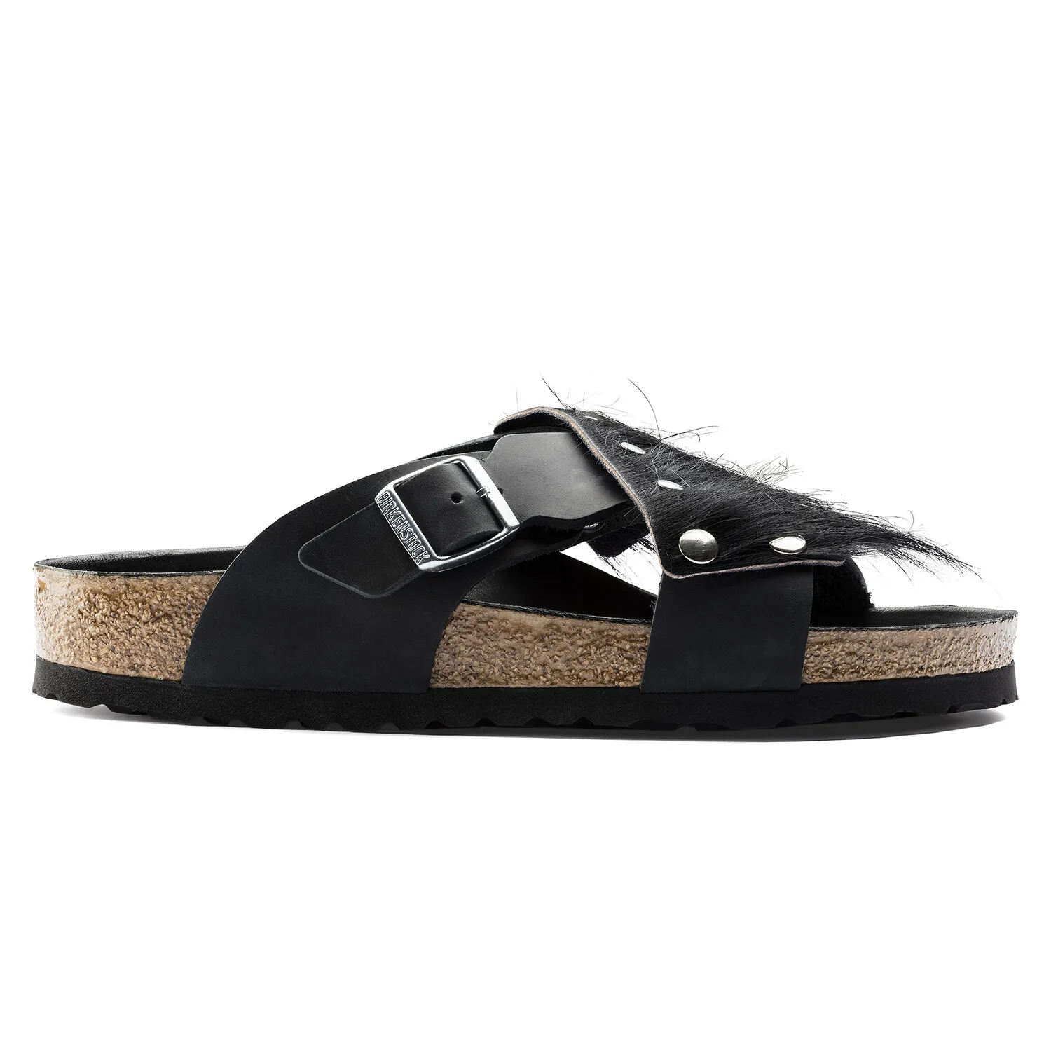 Birkenstock arizona studded black on sale leather